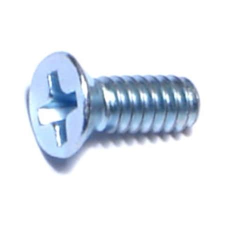 Midwest Fastener #6-32 x 3/8 in Phillips Flat Machine Screw, Zinc Plated Steel, 100 PK 07261
